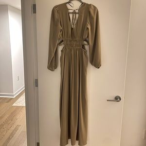 Full length cut out dress